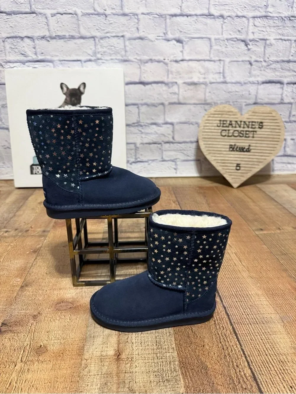 Koolaburra by UGG Kids Koola Short Stars Boots Navy Insignia Size 11